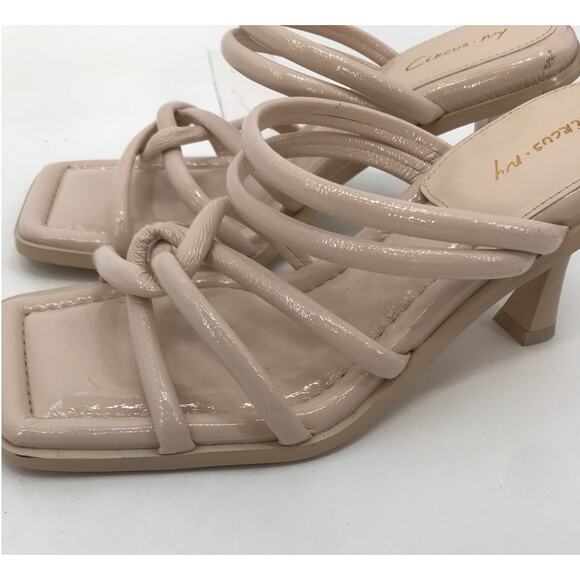 Circus NY Sam Edelman Savanna Beige Patent Leather Strappy Heels Size 9 - Picture 3 of 7